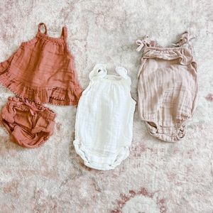 Jamie Kay 3pc Bundle. Bubble onesies & Zoe Set| Perfect Condition| 3-6 Months